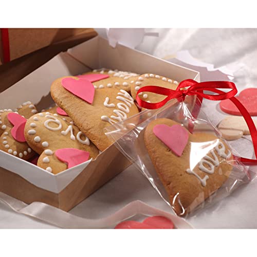 Morepack 4x6 In Cookie Bags Clear Self Sealing Cellophane Treat Bags 100Pcs