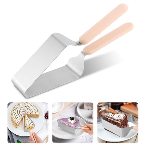 Cake Cutter and Server, Stainless Steel Cake Slicer for Even Slices