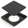 Square Pie Pan Nonstick Tart Pan With Removable Bottom Heavy Duty Carbon Steel Fluted Quiche Pan Tart Mold for Baking Mousse Cakes Dessert,8.2 x 1-Inch - size: 8.2" X 8.2" X 1" (Removable Bottom)