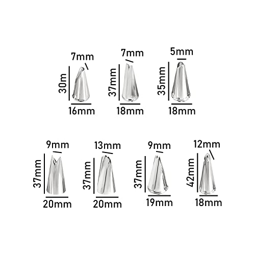 5+7+7 Pieces Rose Flower & Leaf Piping Tips Set Cake Decorating Tips Icing Piping Nozzles Set Cupcake Decorating Kit Cupcake Pastry Tool Stainless Steel