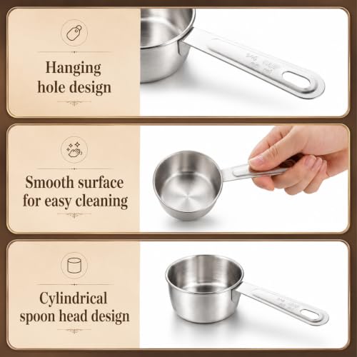 4 Pcs Measuring Cup, 1/4 1/3 Cup Stainless Steel Measuring Cups