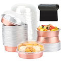 LNYZQUS 8oz Mini Pie Tins with Lids 50 Pack, 4 Inch Individual Cake Pans - color: Champagne