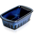 KOOV Ceramic Loaf Pan for Baking, 9 x 5 Inch Rectangular Bread Pan, Bakeware for Cooking, Home Kitchen (Nebula Blue, Reactive Glaze)