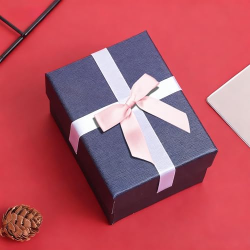 50 Pcs Satin Bows with Twist Ties, 2.5 Inch Gift Wrapping Bows, Pink - color: Pink