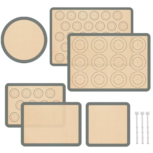 Silicone Baking Mat Set of 6, Oven Baking Sheets - size: set of 6