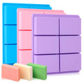 SJ Rectangle Soap Mold Set, 3-Pack 6-Cavity Silicone Soap Molds - color: Pink+Blue+Purple / Rectangle