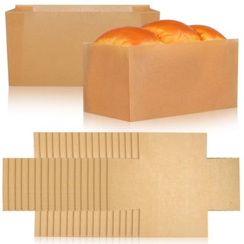 SEWACC 100 pcs Bread Pan Liners Nonstick Disposable Baking Paper