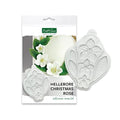 Katy Sue Hellebore Christmas Rose Silicone Mold for Christmas Cake Decorating and Crafts - Makes 3 Flowers & 3 Leaves - size: Flower heads 52, 38, 28mms