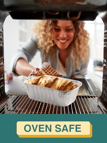 NEEBAKE 180 Pack 6x3.5x2 Disposable Aluminum Loaf Pans with Lids Small-Aluminum-Foil-Pans-Tin-Foil-Baking-Pans-Tin-Trays-Food-Containers-for-Baking-Cakes-Bread-Meat-Loaves - size: 6x3.5 - 60 Pans + Lids (Pack of 3)
