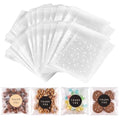 NPLUX Small Halloween Candy Bags, 200 Pack 4x4 in for Bake Sales - color: White Polka Dot, size: 4x4 Inch (Pack of 200)