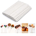 Lollipop Sticks 100 Pcs Cake Pop Sticks 6-inch Cake Candy Chocolate Making Sticks Decoration Supplies for Party, Chocolates Making Tools