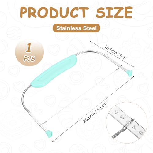 uxcell Cake Cutter Slicer Leveler with Plastic Handle Light Green - color: Light Green