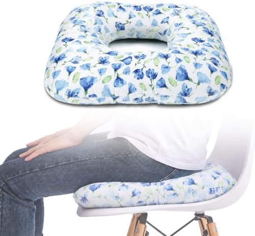Hshbxd Donut Pillow, Tailbone Cushion for Wheelchair, Office and Travel - color: Flower — Iris