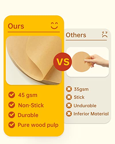 Katbite Parchment Paper Rounds, Non-Stick Heavy Duty, 4 Inch 200Pcs - color: Brown, size: 4inch