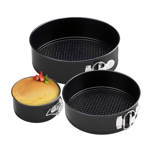 SHIKORI Springform Pan Set, Nonstick 3pcs (4-7-9 in) Springform Pans