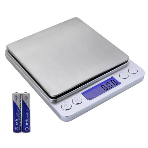 Gram Scale,Capacity 500g Accuracy 0.01g Mini Food Scales Digital Weight Grams and Oz,Small Kitchen High Precision for Espresso,Baking,Jewelry,Soap Making,Silver - size: BL-500 Pro
