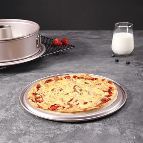 CHEFMADE 10 Inch 2‑in‑1 Springform & Tube Pan with Removable Bottom - size: 10" Springform Pan With 2 Bases