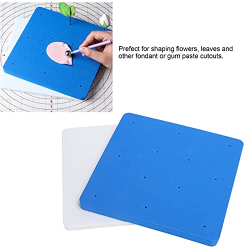 2Pcs Fondant Mat, Fondant Foam Pad, 12 Hole Flower Sponge Foam Sugar Chocolate Modelling Drying Pad Tray Tools for Baking Cake Decoration DIY Sugarcraft Clay Supplies