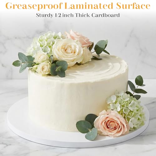 12 Pack Round Cake Drums Greaseproof Boards 8 10 12 Inch