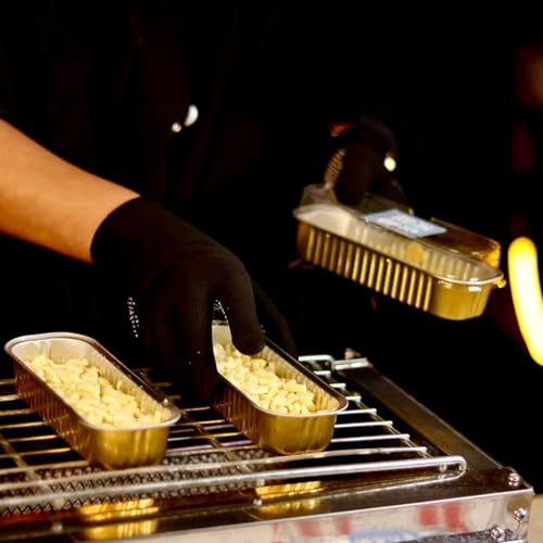 Mini Cake Pans with Lids and Spoons 200 Pack, Mini Loaf Pans with lids 6.8oz, Small Disposable Aluminum Foil Loaf Pans, Rectangular Baking Container for Party, Picnics and Housewarming (Gold) - color: Gold