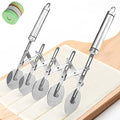 Star Brand Pastry Cutter with Grinder Spaghetti Dough Roller Knife Stainless Steel Pizza Slicer Pasta Wheeling Attice Roller Adjustable Dough Divider with Handle - size: 1 Count (Pack of 1)