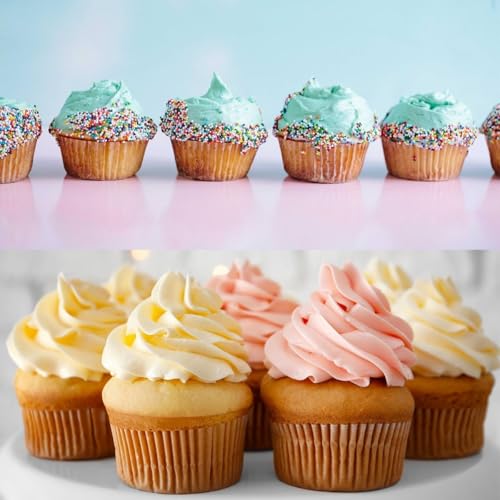 1000 Counts Heavy Duty Standard Natural Cupcake Liners Paper Cupcake Wrappers Bulk Cup Cake Cases 2 inches Baking Paper Cups for Baking Candy Cooking (Natural, 2 inches) - color: Natural