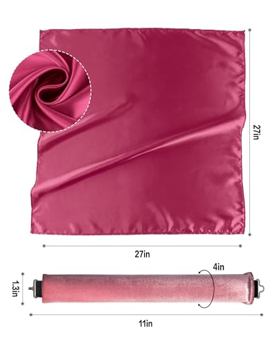 Seritant Heatless Curls Overnight with Satin Head Scarf, Velvet Hair Rollers for Blowout Look, No Heat Curling Rod for Long Thick Hair, Soft Sleep In Flexi Rods - color: Rose
