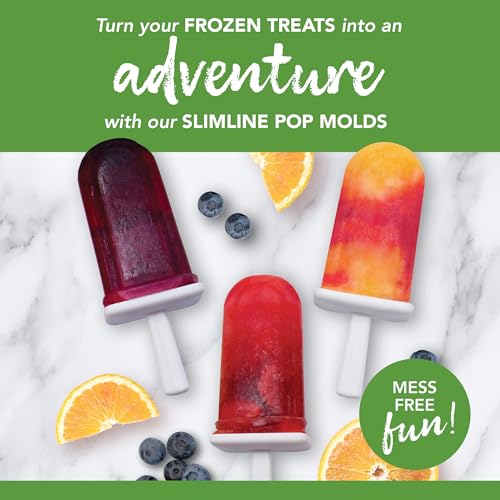 Tovolo Classic Reusable Popsicle Trays with Sticks Mold Set of 6 for Homemade Frozen Treats, Easy to Clean Reusable Popsicle Molds with Sticks and Drip Guard, Dishwasher Safe BPA Free Ice Pop Molds - color: Sun Ray
