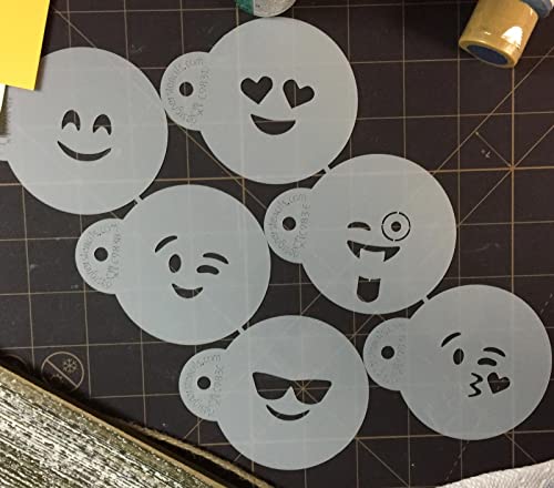 Emojis Cookie Stencil Set C983 by Designer Stencils
