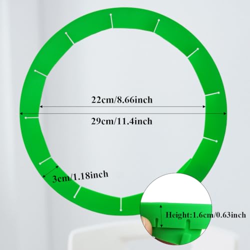Adjustable Silicone Pie Crust Shields Baking Protectors Cover Ring Fits 8-11.4 Inch Pies Baking Pie Crust Shield Protector Cover for Edges (Green-2Pcs) - color: Green-2pcs