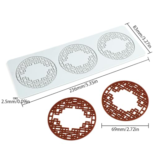 Lace Mold for Sugarcraft, Window Pattern Chocolate Molds, Buttercream, Fondant, Gum Paste, Polymer Clay, and DIY Cake Decorating Tools (B_ Window Pattern) - size: B_ Window Pattern