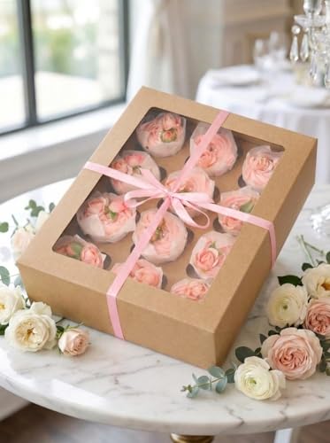 Bakepacker Auto-pop up 12 Cupcake Box, Brown, 6-Packs - color: Brown