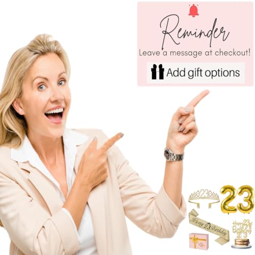 YeohJoy Gold 23rd Birthday Decorations for Women - style: 23rd