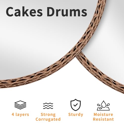 8In Silver Cake Drums,1/2" Thick Waterproof Boards for Home-Baked Desserts - color: Silver, size: 8inch/10pcs
