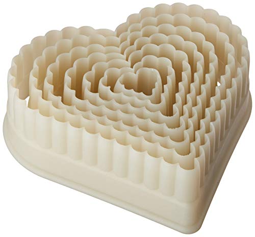 Mercer Culinary 7-Piece Heart Fluted Nylon Cutter Set - style: Heart Fluted