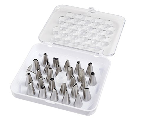 Mrs. Anderson’s Baking Pastry Cookie Cake Decorating Tips 18/8 Stainless Steel, 29-Piece Set - size: 29-Piece Set