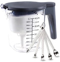 15-Pc Stackable Measuring Cups and Mini Spoons Set with Lid - color: 15 Piece