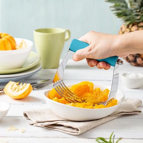 Spring Chef Large Dough Blender For Baking - Durable Pastry Blender - Teal - color: Teal, size: 4" Large