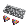 TUKE Heart-Shaped Polycarbonate Chocolate Mold 8 Cavity Candy Making Mold for Valentine's Day, Baking, DIY Desserts - Reusable, Dishwasher Safe, Professional Grade (D_ Heart) - size: Heart