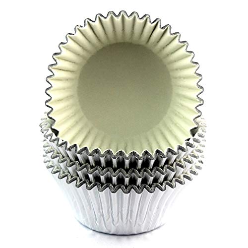 Foil Cupcake Liners Standard Paper Baking Cups 100 Pcs (Silver) - color: Silver
