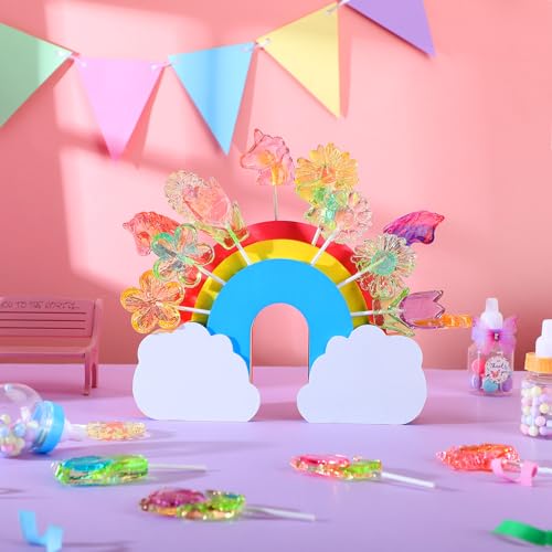DoubleFill Rainbow Cake Pop Stand, 26 Holes Wooden Display Holder