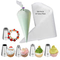 18 Inch Large Piping Bags and Tips Set,100PCS Large Piping Bags with 5 Tips - size: 18inch -100 Pack+5 Piping Tips