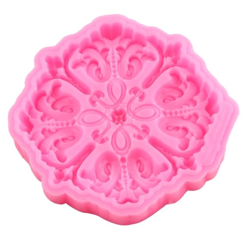 Baroque Fondant Mold Relief Flower Lace Silicone Chocolate Mold - color: Style O