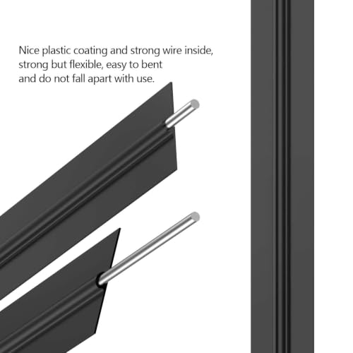 400 Pcs Twist Ties for Bags 5" Cable Ties Bag Twist Ties for Cord Twist Bread Ties Reusable Black Plastic Coated Ties Heavy Duty Bread Ties Twist Wire Ties for Household and Office Use (Pack of 3) - size: 400 PCS (Pack of 3)