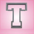 Varsity Letter T Cookie Cutter 2 Inch (Plastic)
