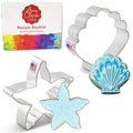 Ann Clark Beach Cookie Cutter 2-Pc. Set Made in USA, Starfish and Seashell - style: 2-Pc. Beach