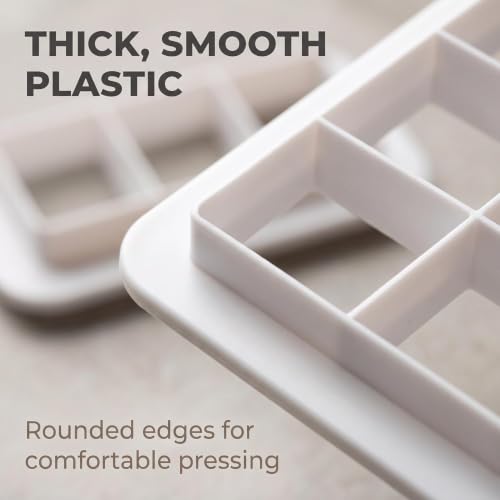 3Pcs White Square Cookie Cutter Set, 3 Size Square Biscuit Cutters Cake Decorating Use Safety Easy to Store, Geometric Multicutter Cake Fondant Cutter, Baking Tools and Accessories