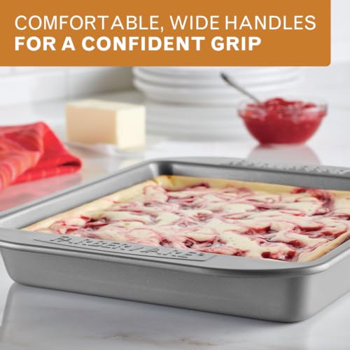 Farberware Nonstick Bakeware 9-Inch Square Cake Pan, Gray - color: Gray
