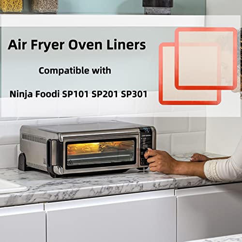 AMYONE 12x12 Square Silicone Baking Mats for XL Air Fryer, Platinum, 2PCS - size: 11.8"L x 11.8"W