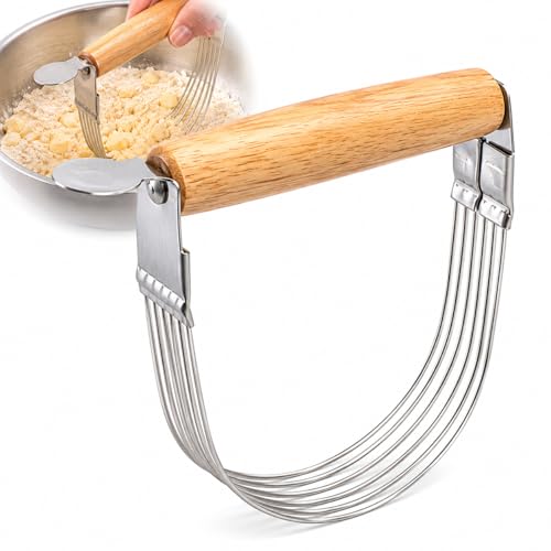 Mrs. Anderson’s Baking 6-Wire Pastry Cutter and Dough Blender, Stainless Steel with Wood Handle - style: Wire Pastry Blender, Wood Handle